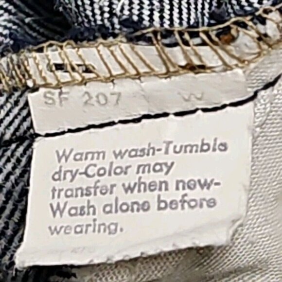 Vintage Levis Bootcut Orange Tab Jeans Toddler Boy Girl 2T Dark Wash Blue 1970s - Picture 8 of 10